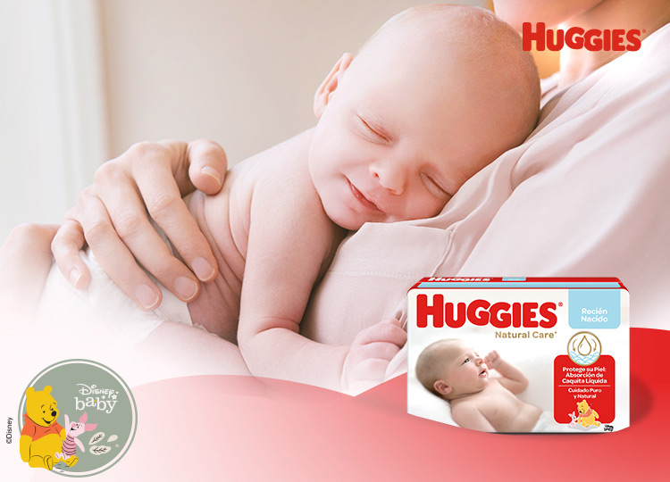 Pañales Bebe Huggies Natural Care Recién Nacido 8 X 20 Und