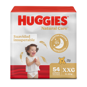 Pañales Huggies Natural Care Talla XXG - 54uds Q175.00