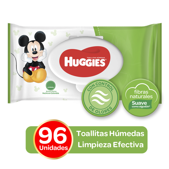 Toallitas Húmedas Huggies Limpieza Efectiva - 96uds Q20.75
